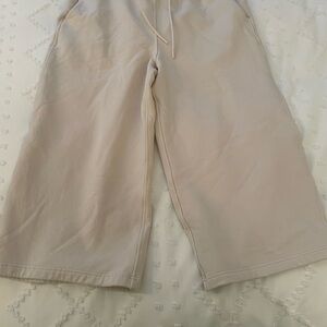 lululemon Cream Ankle Length Wide Leg Track Pants